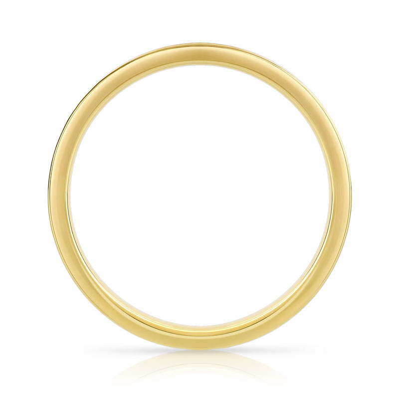 750 yellow gold ring set with diamonds 0.50 ct 2.1mm - view 2