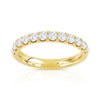 750 yellow gold half-turn ring with 0.75 ct diamond, 3 mm - view V1