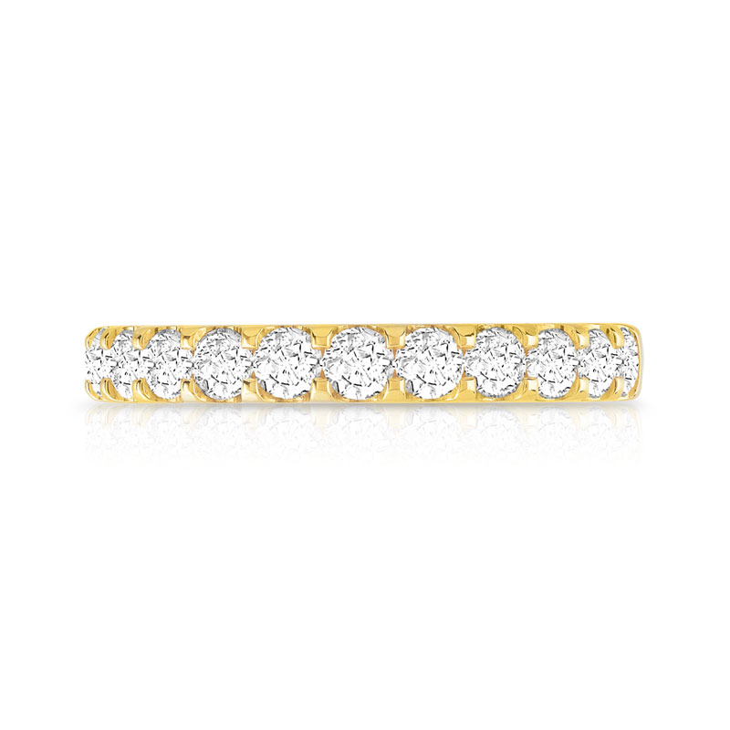 Alliance demi-tour or 750 jaune diamant - vue 3