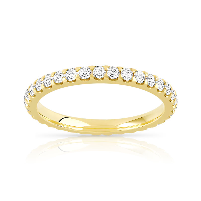 Alliance or 750 jaune diamant - Femme - 35 diamants | MATY