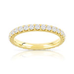 Alliance or 750 jaune diamant - vue 1