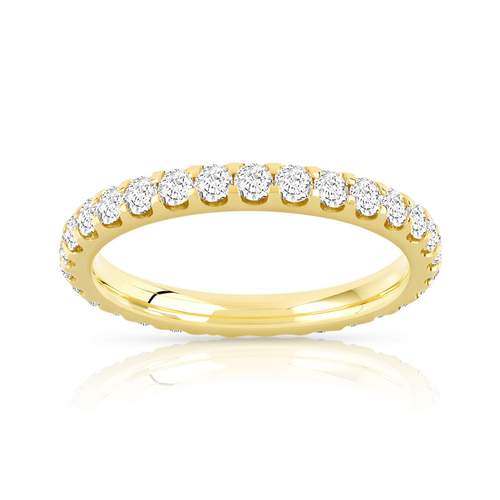 Alliance or 750 jaune diamant