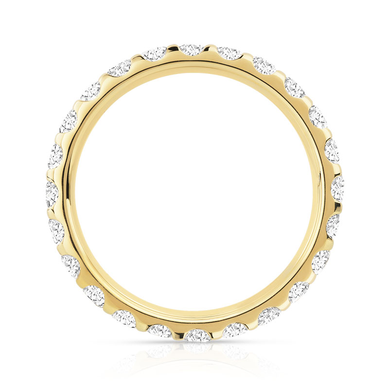 Alliance or 750 jaune diamant - vue 2