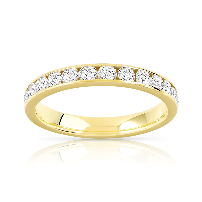 Alliance or 750 jaune diamant - Femme - 25 diamants | MATY