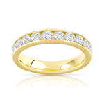 Alliance or 750 jaune diamant - vue 1