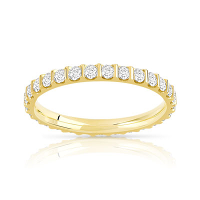 Alliance or 750 jaune diamant