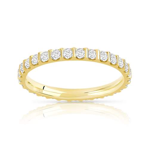 Alliance or 750 jaune diamant