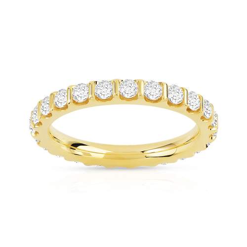 Alliance or 750 jaune diamant