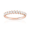 Alliance or 750 rose demi-tour diamants 0.50 ct 3.4 mm - vue V1
