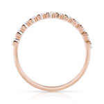 Alliance or 750 rose demi-tour diamants 0.50 ct 3.4 mm - vue 2