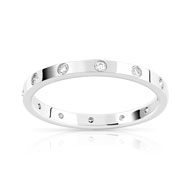 Alliance or 750 blanc et diamant