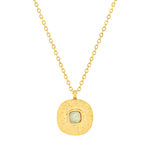 Collier acier doré aventurine 45 cm - vue 1