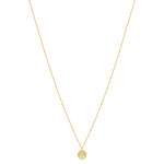 Collier acier doré arbre de vie laque blanche 46 cm - vue 2