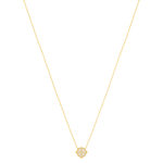 Collier acier doré laque blanche 47 cm - vue 2