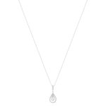 Ketting goud 375 witte zirkonia's 44,5 cm - bekijk 2