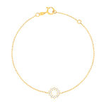 Bracelet or 375 jaune zirconias 18 cm - vue 1