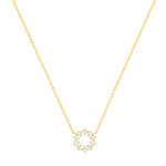 Collier or 375 jaune 10 zirconias 45 cm - vue 1