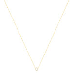 Collier or 375 jaune 10 zirconias 45 cm - vue 2