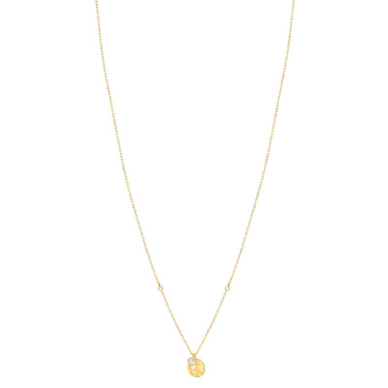 Collier or 375 jaune zirconias 43cm - vue 2