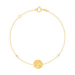 Bracelet or 375 jaune zirconias 18 cm - vue 1