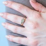 Chevalière or 375 jaune - vue porté 1