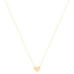Collier or 375 jaune coeur 44,5 cm - vue 2