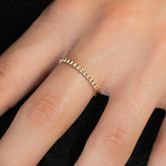 Bague or 375 jaune - vue porté 1