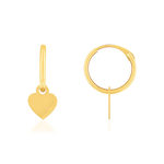 Créoles or 375 jaune coeur - vue 1