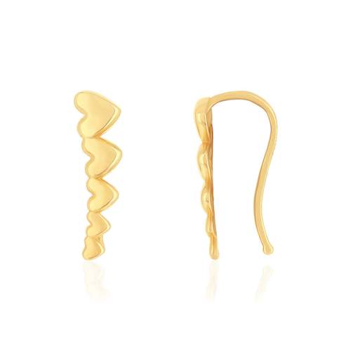 Hearts 375 yellow gold earrings