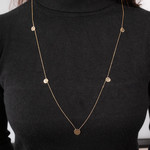 Sautoir or 375 jaune pampilles 80cm - vue porté 1