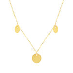 Collier or 375 jaune pampilles 43 cm - vue 1