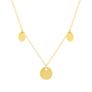 Collier or 375 jaune pampilles 43 cm