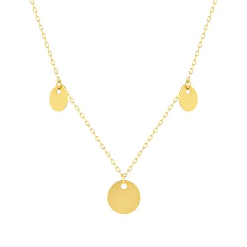 Collier or 375 jaune pampilles 43 cm