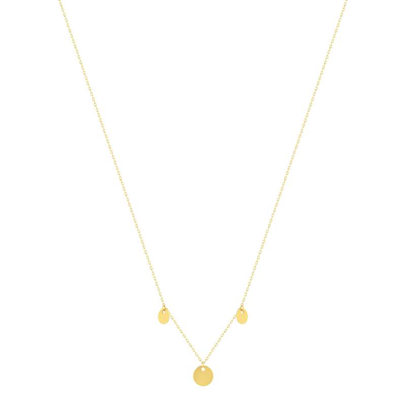 Collier or 375 jaune pampilles 43 cm - vue 2