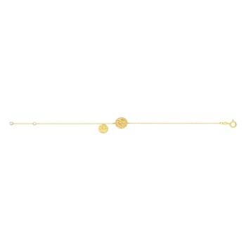 375 geelgouden armband met hangers van 18 cm