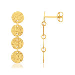 Boucles d'oreilles or 375 jaune pendantes - vue 1