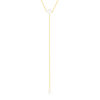 Collier or 375 jaune 2 perles de culture de Chine 43cm - vue V1