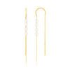Boucles d'oreilles or 375 jaune pendantes 8 perles de culture - vue V1