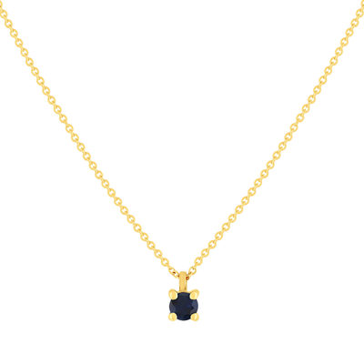 Gold necklace 375 yellow sapphire 45cm