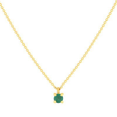 Collier or 375 jaune émeraude 45cm