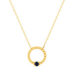 Collier or 375 jaune saphir 45cm - vue 1