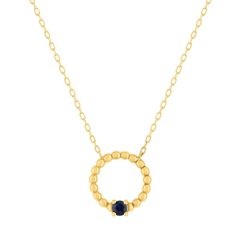 Collier or 375 jaune saphir 45cm - vue 1