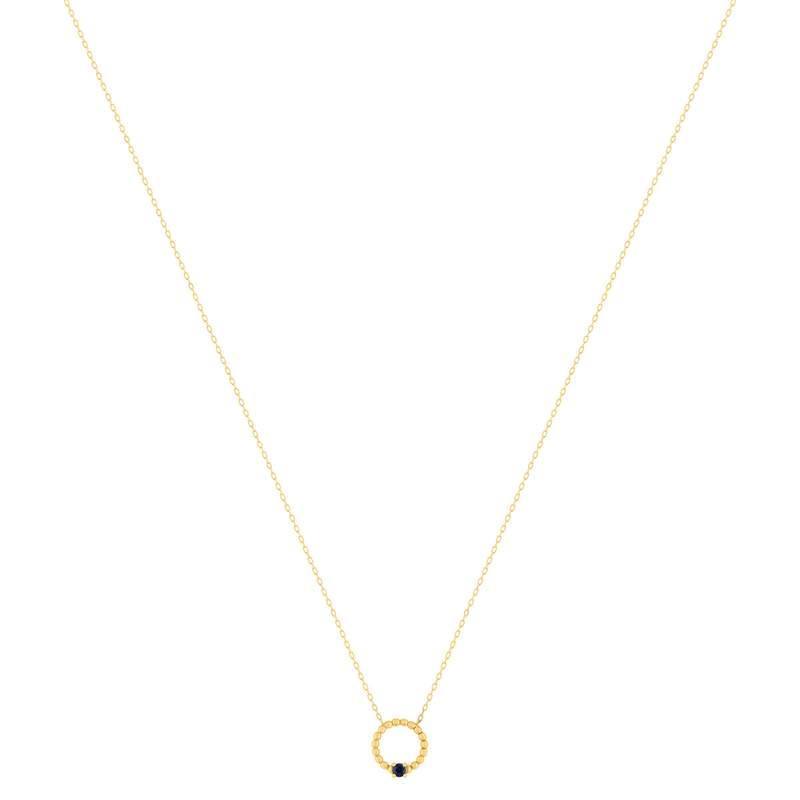 Collier or 375 jaune saphir 45cm - vue 2