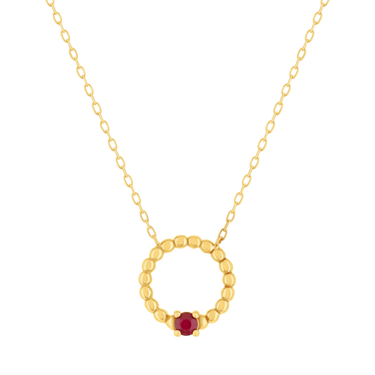 Collier or 375 jaune rubis 45 cm