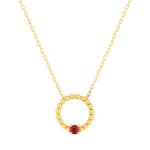 Collier or 375 jaune rubis 45 cm - vue 1