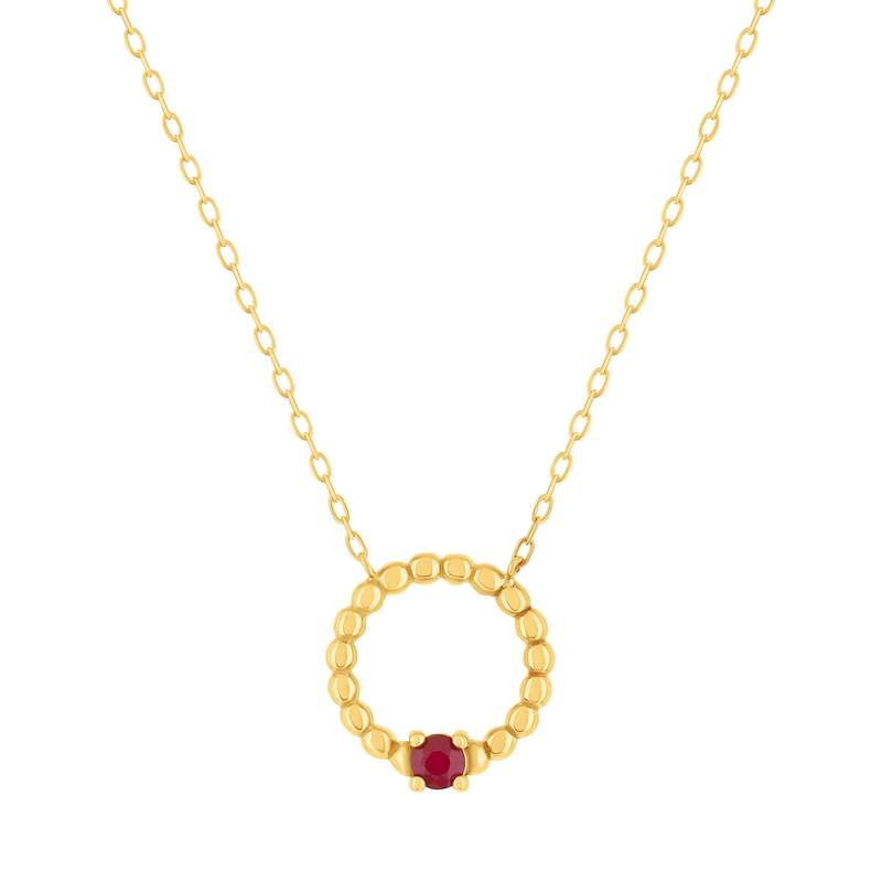 Collier or 375 jaune rubis 45 cm - vue 1