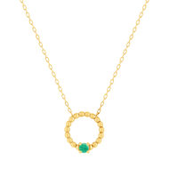 Collier or 375 jaune émeraude 45 cm