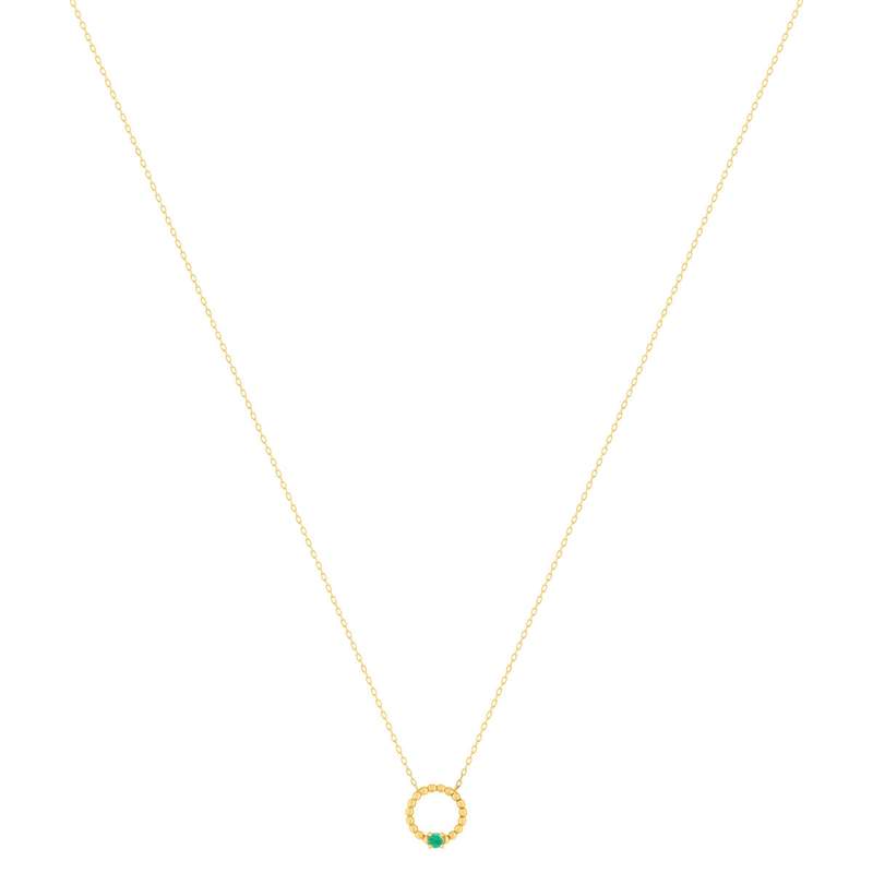 Collier or 375 jaune émeraude 45 cm - vue 2