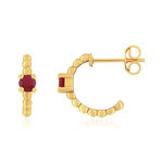 Boucles d'oreilles or 375 jaune rubis - vue 1