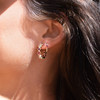 Boucles d'oreilles or 375 jaune rubis - vue Vporté 1